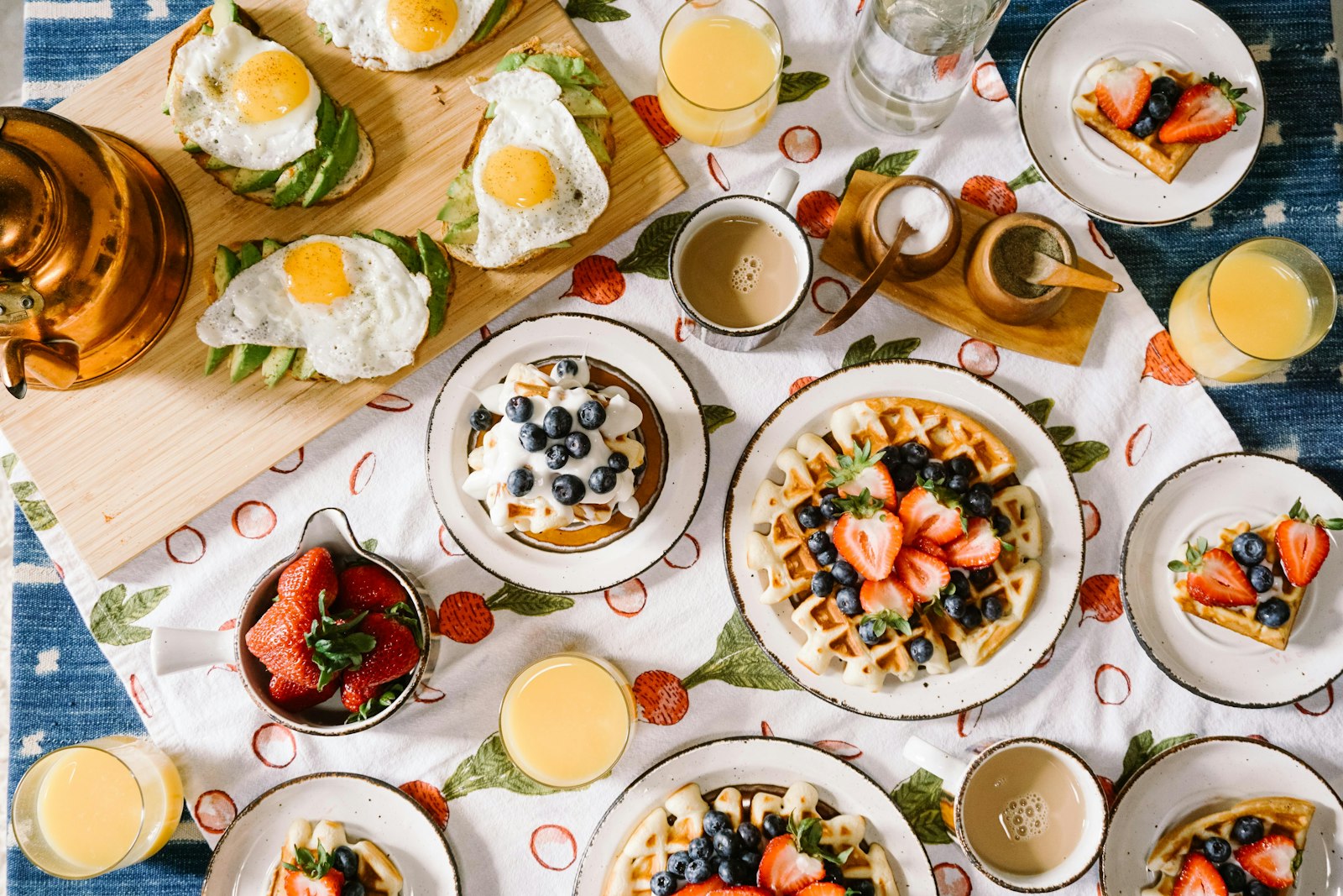 A home-cooked meal laid out on a table